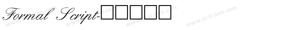 Formal Script字体转换